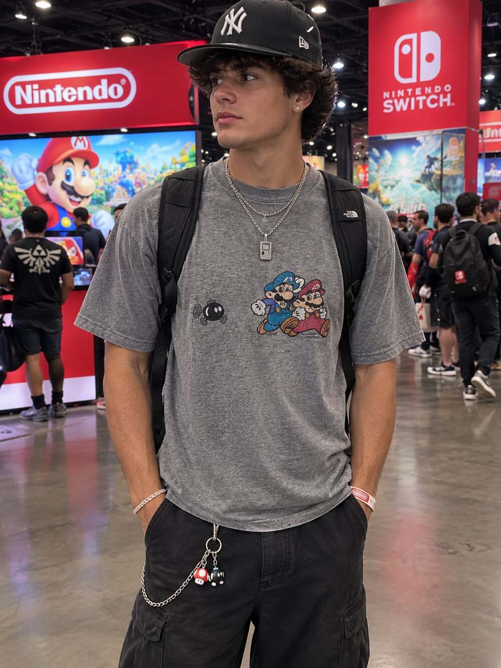 2003 Mario & Luigi T-Shirt Alley Cat Vintage